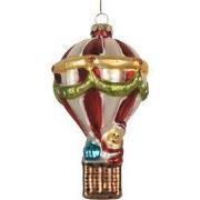 Clayre & Eef Kersthanger Luchtballon Ø 8x14 cm Multi Glas