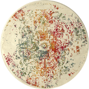 Rond Vintage Michelangelo - Laagpolig Vloerkleed - Multikleur Creme- 2...