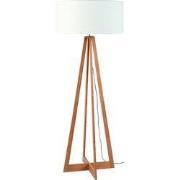 Vloerlamp Everest - Wit/Bamboe - Ø60cm