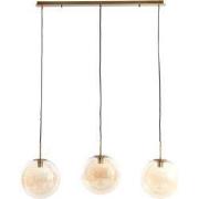 Light&living Hanglamp 3L 120x30x30 cm MEDINA glas amber+goud