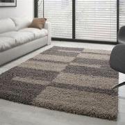 Manhattan Shaggy vloerkleed - taupe - 240 X 340 CM