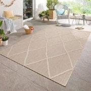Tenedo Indoor & Outdoor Beige vloerkleed - Geruit - 120 X 170 CM