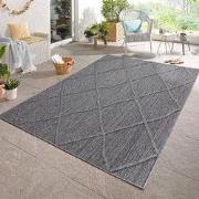 Tenedo Indoor & Outdoor Grijs vloerkleed - Geruit - 200 X 290 CM