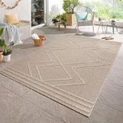 Tenedo Indoor & Outdoor Beige vloerkleed - Geruit - 240 X 340 CM
