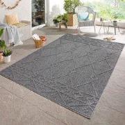 Tenedo Indoor & Outdoor Grijs vloerkleed - Geruit - 160 X 230 CM