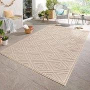 Tenedo Indoor & Outdoor Beige vloerkleed - Geruit - 80 X 150 CM