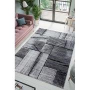 Jaden Modern Grijs / Zwart vloerkleed - Laagpolig - 200 X 290 CM