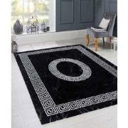 Marlon Modern Zwart vloerkleed - Grieks Motief - 80 X 300 CM