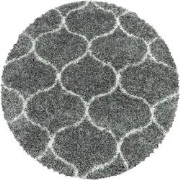 Azure Hoogpolig Grijs vloerkleed - Rond - 160 X 160 CM