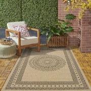 Lucia Naturel Sisal Beige / Zwart vloerkleed - Buitenkleed Voor Binnen...