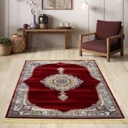 Isfahan vloerkleed - Oosters Medaillon Klassiek - Rood - 240 X 340 CM