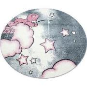 Kids Kinderkamer Beer Roze vloerkleed - Rond - 160 CM ROND
