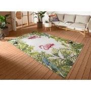Binnen- En Buitenkleed - Tropical Flamingo & Leaves Meerkleurig - 200 ...