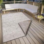Binnen- En Buitenkleed Omkeerbaar - Pangli Japandi Taupe - 160 X 230 C...