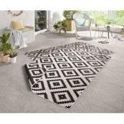 Binnen & Buiten Omkeerbaar vloerkleed - Malta Zwart/Crème - 80 X 150 C...
