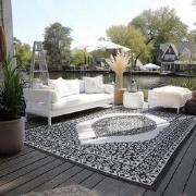 Elle Decoration - Binnen & Buitenkleed - Omkeerbaar - Meekly - Zwart -...