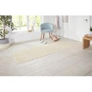 Loper Laagpolig Effen Uni Vloerkleed - Nasty - Creme - 80x200 cm
