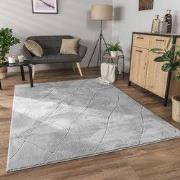 Laagpolig Modern Vloerkleed Utrilia - Grijs - 120x160 cm