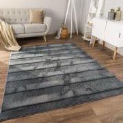 Laagpolig vloerkleed - Arinzo - 3D-strepen - - 160x220 cm