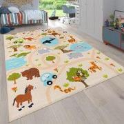 Kindervloerkleed - Binola - Stad & Dieren - Multi - 160x220 cm