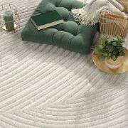 Laagpolig Vloerkleed Cotera - Creme - 120x170 cm