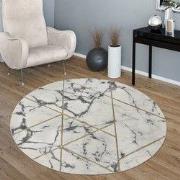 Laagpolig Vloerkleed Kraline - Marmer Design - Goud - 120x170 cm