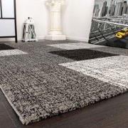 Laagpolig Modern Vloerkleed Modilia - Geblokt - Grijs - 120x170 cm