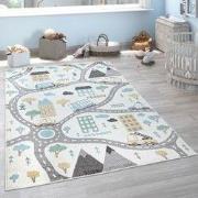 Kinderkamer Vloerkleed - Ninaro - Stad - Creme - 133x190 cm