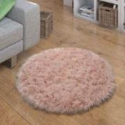 Hoogpolig Vloerkleed Plavera - Effen Uni - Roze - 40x60 cm