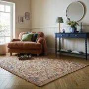 Laagpolig Jute Vloerkleed Celine - Groen / Roze - 200x290 cm