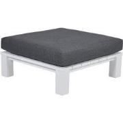 Cube lounge tafel - 100x100 cm - mat wit - reflex black