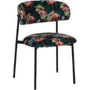 LABEL51 Eetkamerstoel Ferry - Multicolor - - Zwart Metalen Frame