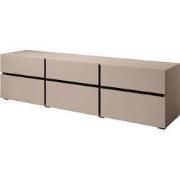 Meubella - TV-Meubel Cainan - Beige - Zwart - 180 cm