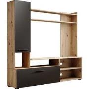 Meubella - Wandmeubel Bridge - Eiken - Zwart