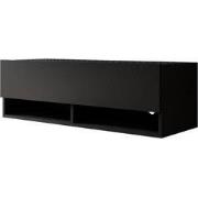 Meubella - TV-Meubel Asino - Mat Zwart - 100 cm