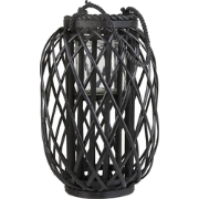 MAURITIUS - Lantaarn - Zwart 40 cm - Wilgenhout