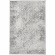 Vloerkleed rechthoekig grijs met beige en grijze motieven - VERONA