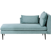 YERRES - Chaise longue - Lichtblauw - Rechtszijdig - Polyester