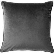 FINN - Sierkussen 45x45 cm - velvet - effen kleur - Charcoal Gray - an...