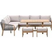 Garden Impressions Alora lounge dining set 5-delig links taupe - grey ...