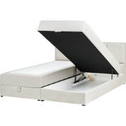 BARONET - Boxspringbed - Off-white - 180 x 200 cm - Stof