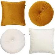 Dutch Decor KUSSENSET - 4-delig - Velvet Shapes - 45x45 cm en Ø40 cm -...