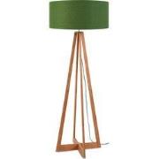 Vloerlamp Everest - Groen/Bamboe - Ø60cm
