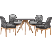 OLBIA  - Tuinset voor 4 - Lichtgrijs - Vezelcement