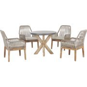 OLBIA  - Tuinset voor 4 Rond - Beige - Vezelcement