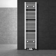 Badkamerradiator Sahara 400 x 1800 mm Wit gebogen + middenaansluiting