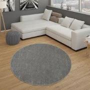 Laagpolig Effen Uni Vloerkleed Porera - Antraciet - 80x150 cm