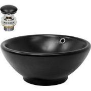 Wastafel 420 x 420 x 170 mm keramisch rond wit