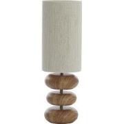 Light & Living - tafellamp - Danialo - beige naturel - katoen metaal -...