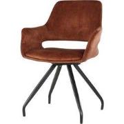 Livingfurn Capp Rust Velvet - set van 2